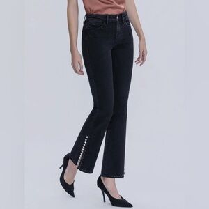 172. Baby Belle, embellished baby boot cut jean, black, various sizes